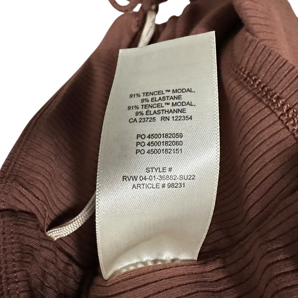 Aritzia Wilfred Womens Merci Ribbed Halter Cropped Top Size XS Brown - Picture 6 of 9